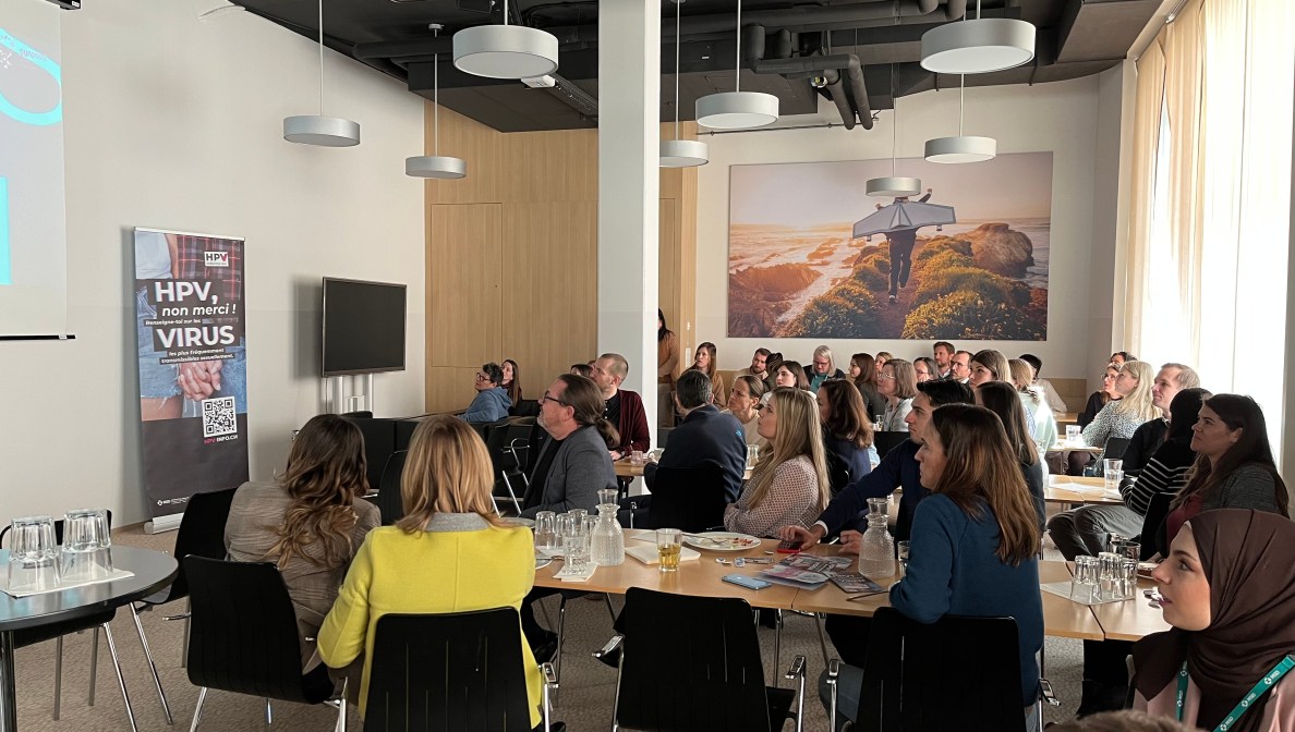 MSD Mitarbeitende am Lunch & Learn über HPV