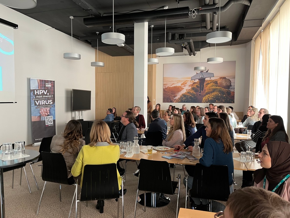 MSD Mitarbeitende am Lunch & Learn über HPV