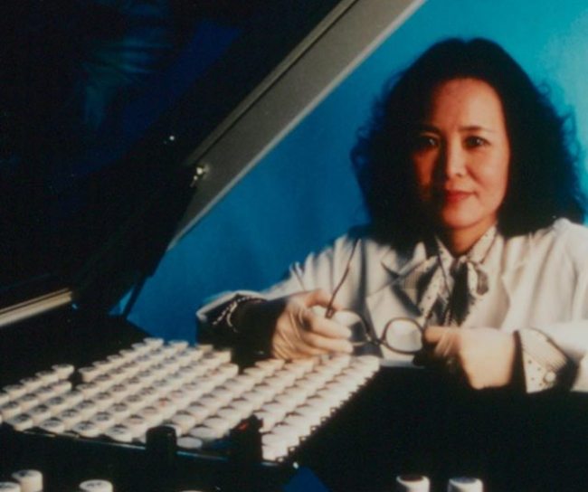 Woman looking at the camera