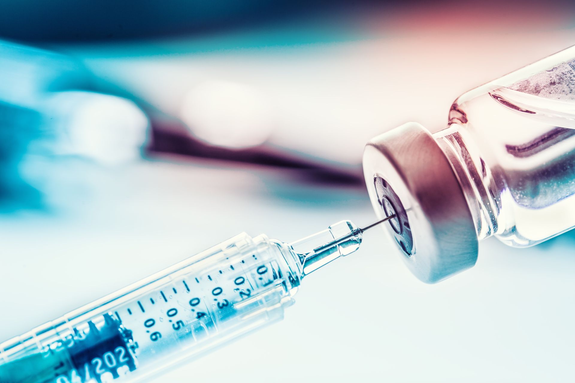 Syringe with medicine