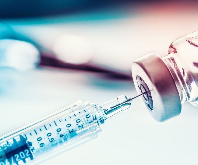 Syringe with medicine