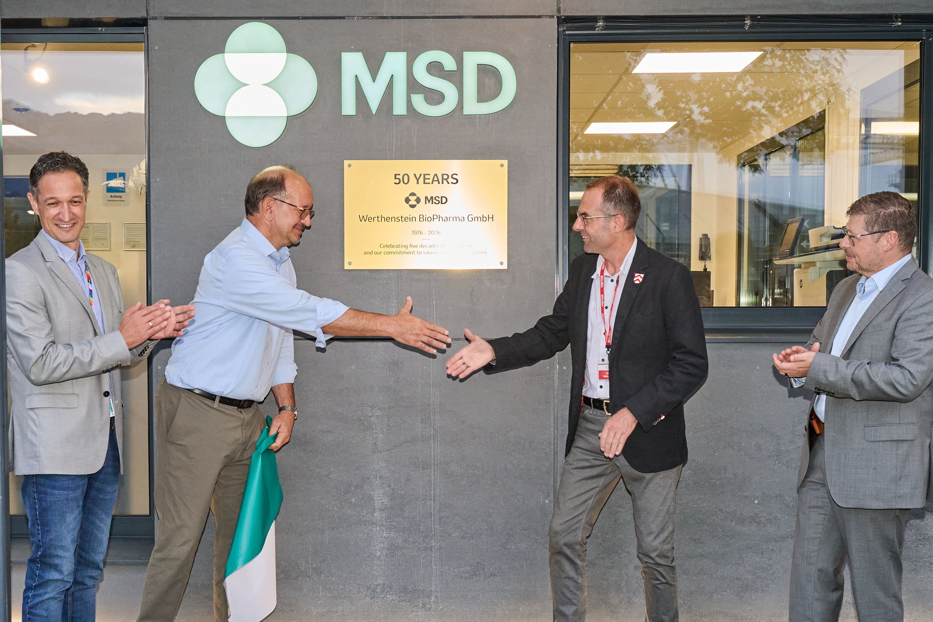 Unveiling of the anniversary plaque at the entrance to the Schachen site