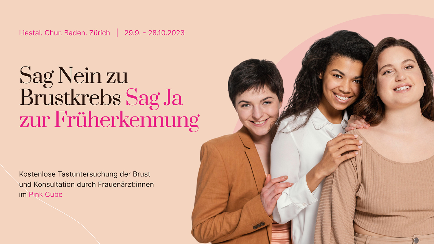 Banner: Cancer du sein - Campagne de sensibilisation au Pink Cube 2023