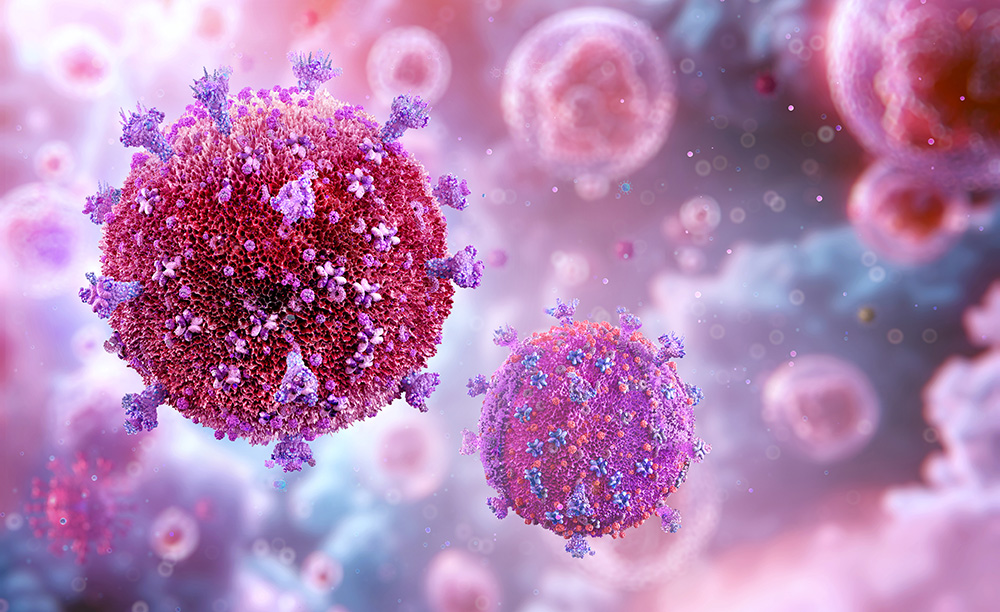 Image: Le virus de l’immunodéficience humaine en gros plan (VIH)